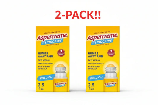 Aspercreme Max Strength 4% Lidocaine Pain Relief Roll-On 2-Pack Aspercreme