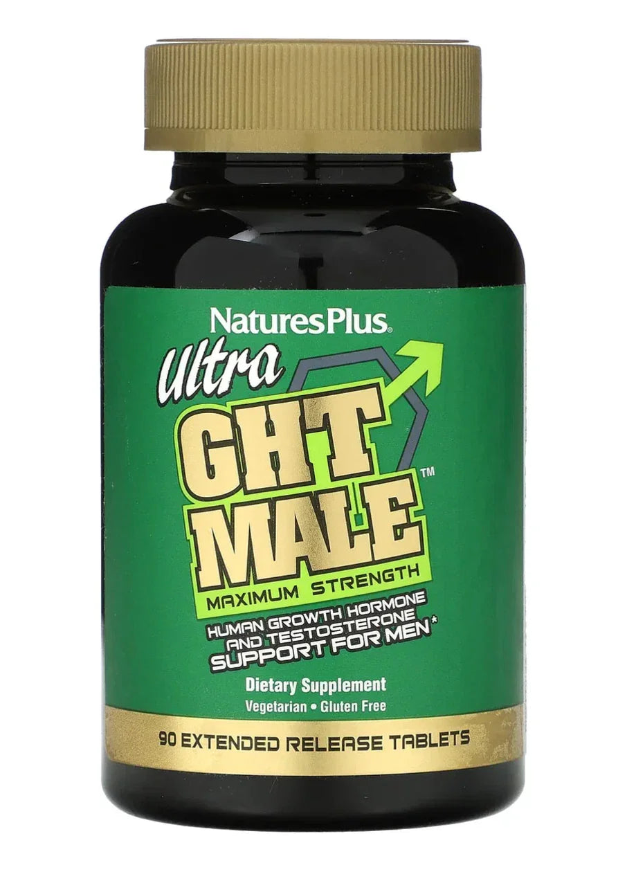 Nature's Plus Ultra GHT Male Maximum Strength - 90 ct Natural Male Hormone Booster Men's Health Supplement Peaceful Pleasures Health and Wellness