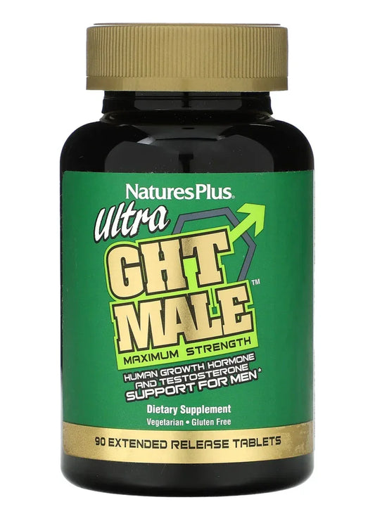 Nature's Plus Ultra GHT Male Maximum Strength - 90 ct Natural Male Hormone Booster Men's Health Supplement Peaceful Pleasures Health and Wellness