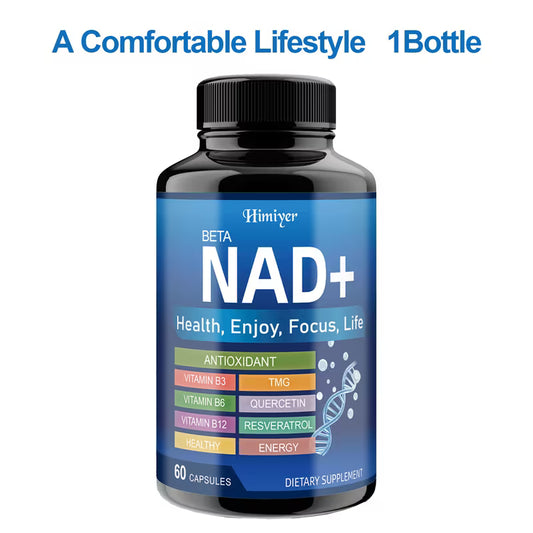 NAD+ Capsules 60ct – TMG, Quercetin, Resveratrol, B3, B6, B12 Peaceful Pleasures