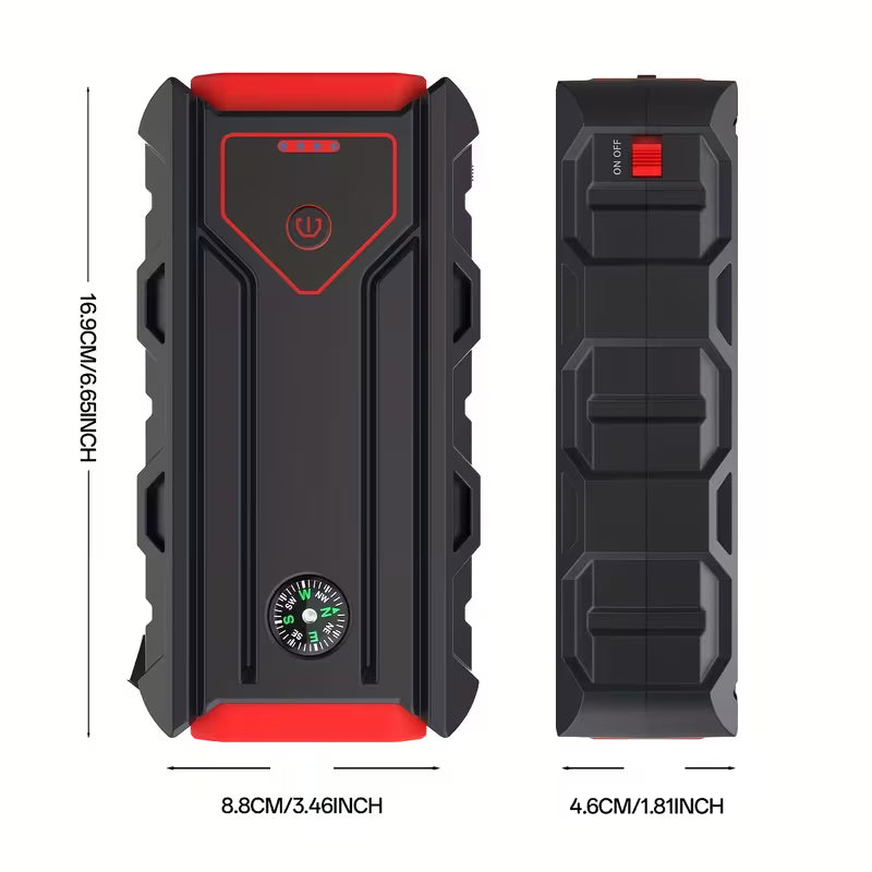 All-In-One Roadside Hero Jump Starter for Car – 5000A, SOS Light, Window Breaker, Dual USB Peaceful Pleasures