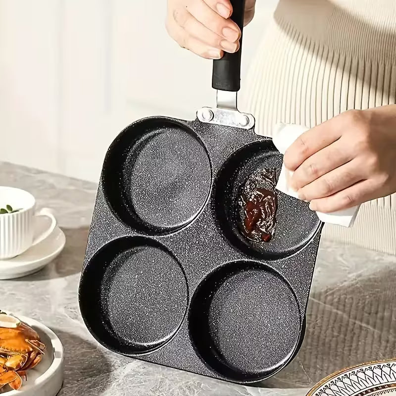 Four-in-One Cast Iron Egg Boiler & Non-Stick Frying Pan Peaceful Pleasures Health and Wellness
