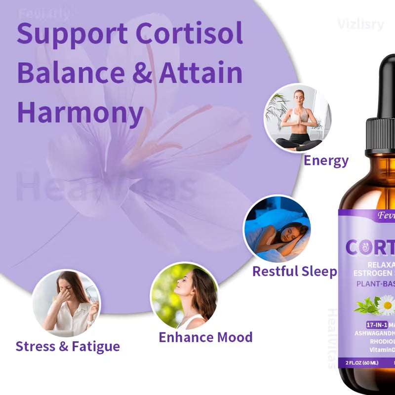 17-in-1 Cortisol Liquid Drops for Women Peaceful Pleasures