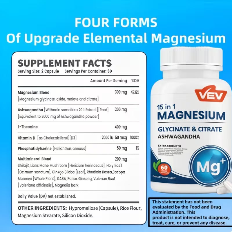Cortisol Manager Supplement 2-Pack (240 Capsules) – Magnesium Glycinate, Ashwagandha & L-Theanine for Stress & Sleep Support Peaceful Pleasures Health and Wellness