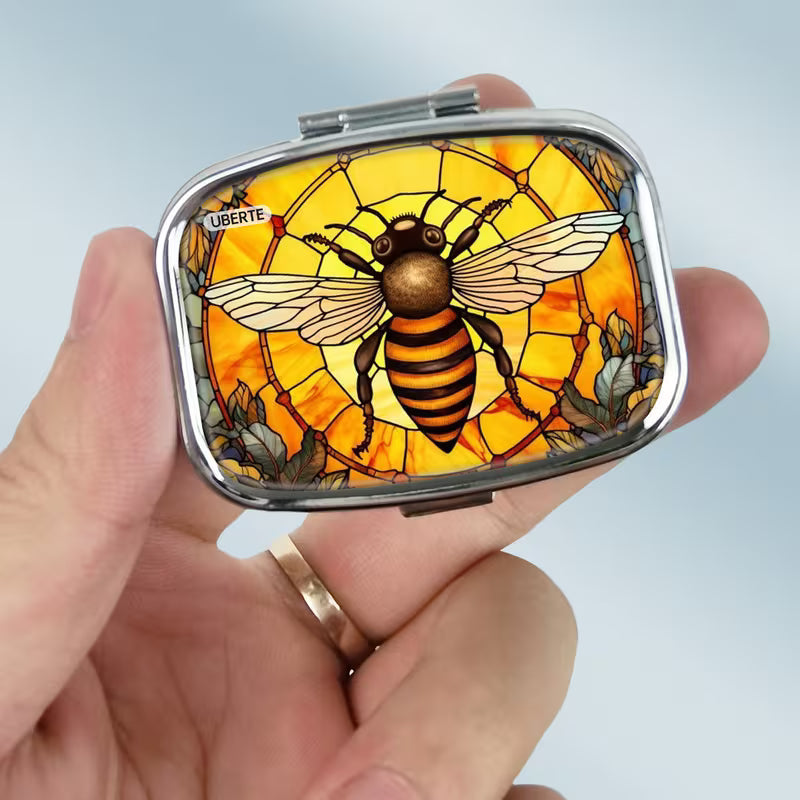 Gold Bee Hummingbird Metal Pill & Jewelry Box (4pcs) Peaceful Pleasures