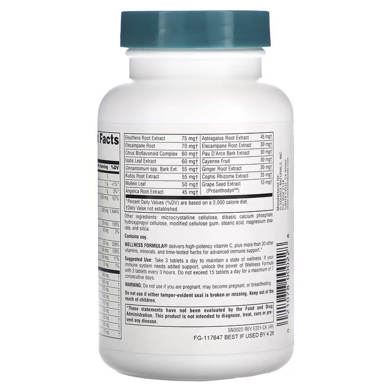 Source Naturals Wellness Formula Advanced Immune Support 240 Capsules