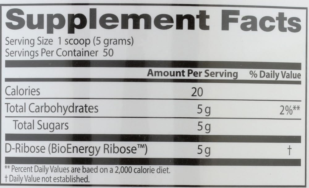 Supplement facts label with nutritional information on a white background