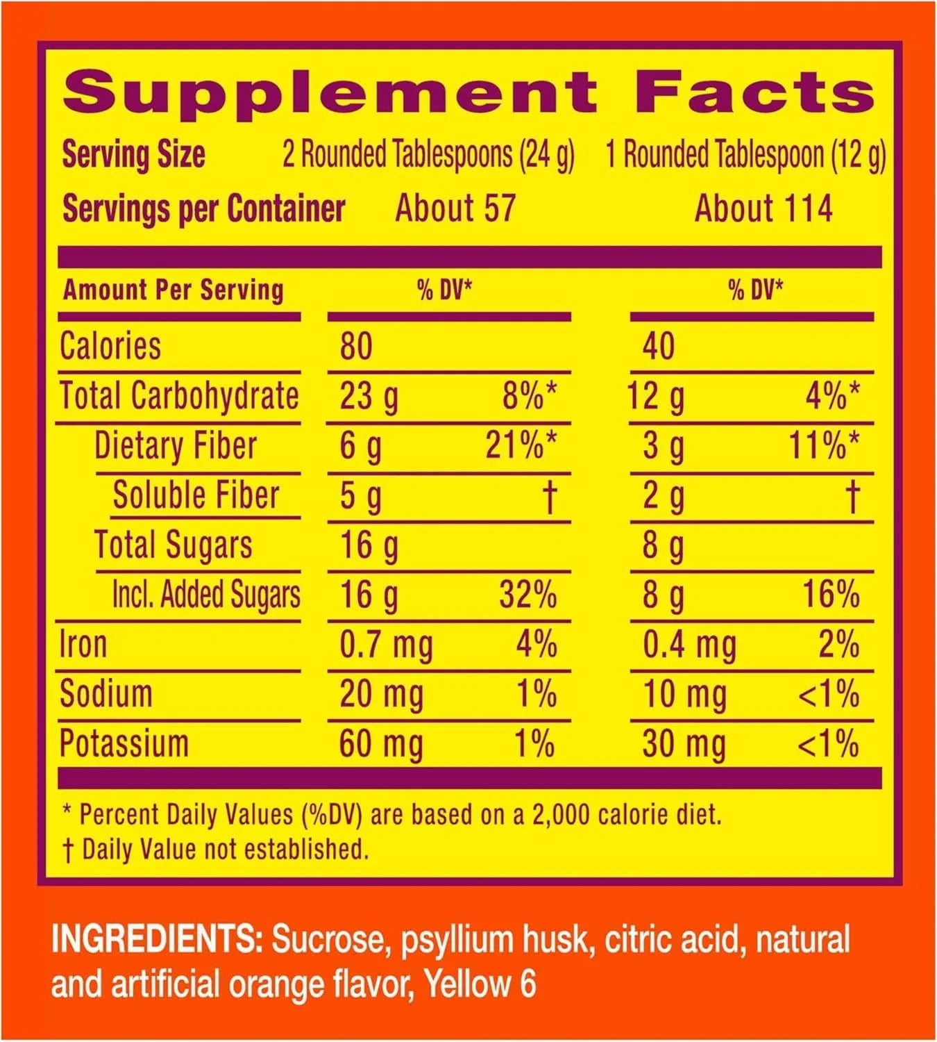 Metamucil 4-in-1 Psyllium Husk Fiber, Real Sugar Orange Flavored Powder, 114 Tablespoons, 48.2 oz (3 lbs) Plant-Based Daily Fiber for Digestive Health Peaceful Pleasures Health and Wellness