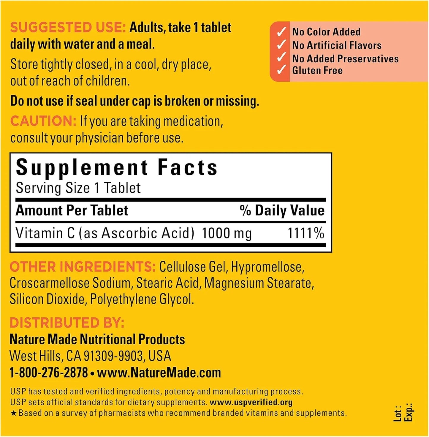 Nature Made C Extra Strength 1000mg 300 Tablets Peaceful Pleasures Health and Wellness