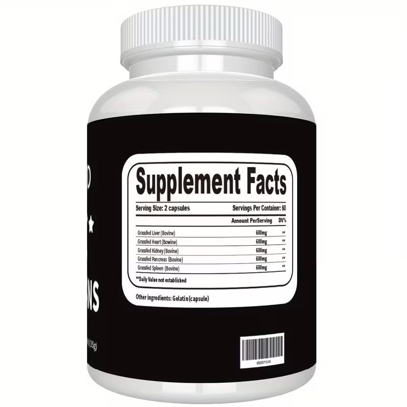 Grass Fed Beef Organ Supplement for Body Wellness