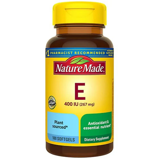 Nature Made Dietary Supplement Softgels Vitamin E 400 IU dl-Alpha - 100 Count Nature Made Dietary Supplement Softgels Vitamin E 400 IU dl-Alpha - 100 Count