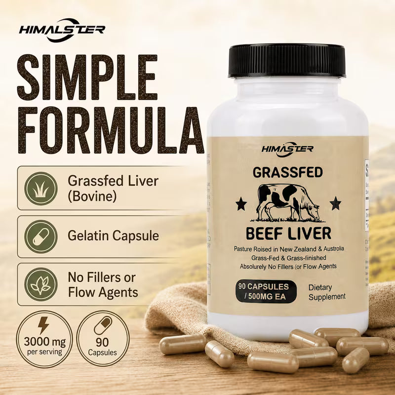 Himaster Grassfed Beef Liver Capsules for Health Support