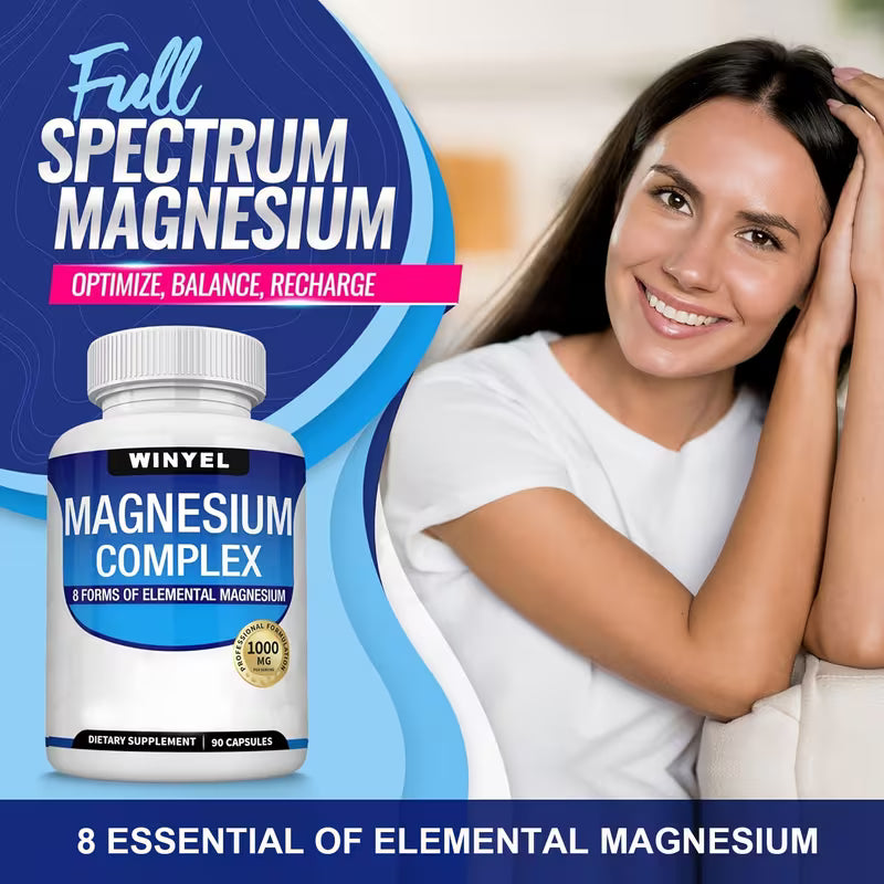 Magnesium Complex Capsules with Malate & Glycinate | 90 Capsules Peaceful Pleasures Health and Wellness