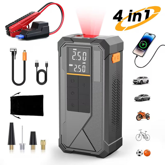 8000mAh Portable Car Jump Starter with Air Compressor Peaceful Pleasures