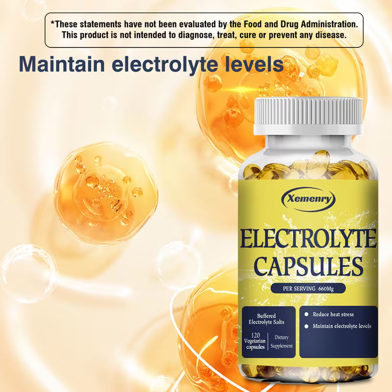 Electrolyte Capsules – Vitamin D3, Magnesium, Potassium, Calcium 120ct Peaceful Pleasures