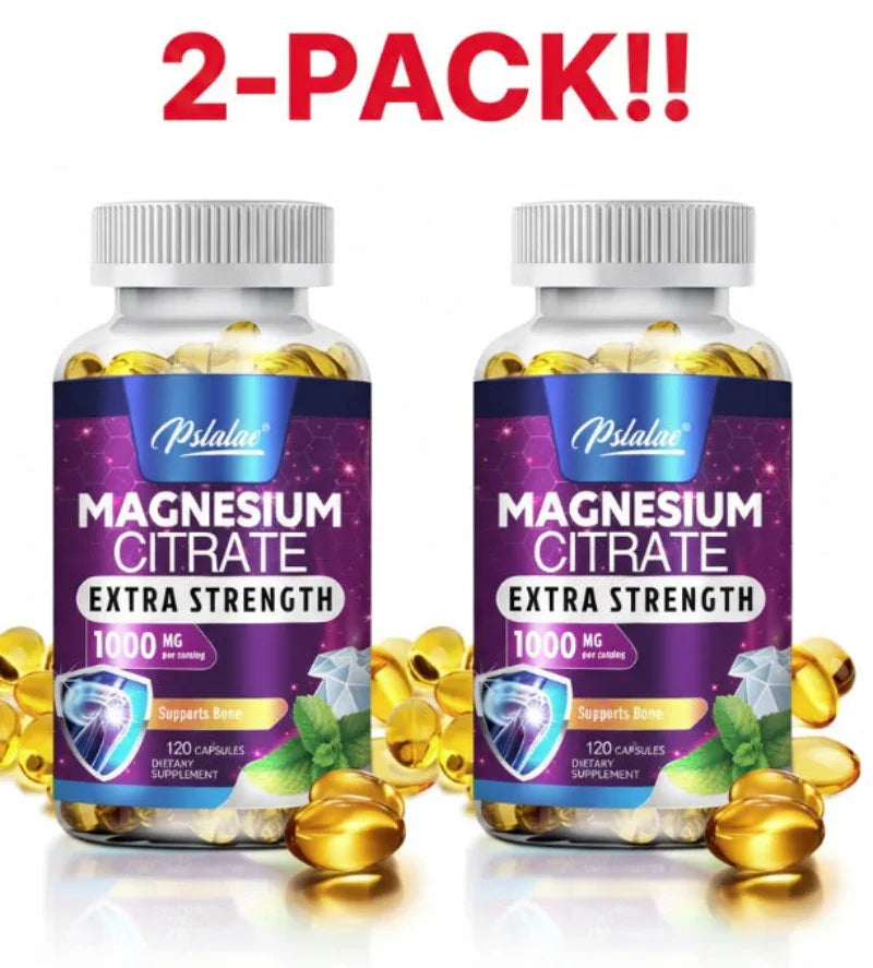 Magnesium Citrate – Bone & Muscle Health – 120 Capsules (2-Pack) Peaceful Pleasures