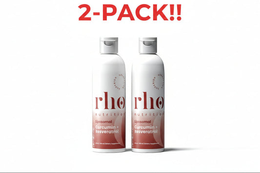 Two bottles of rho supplement with a '2-Pack!!' label on a white background