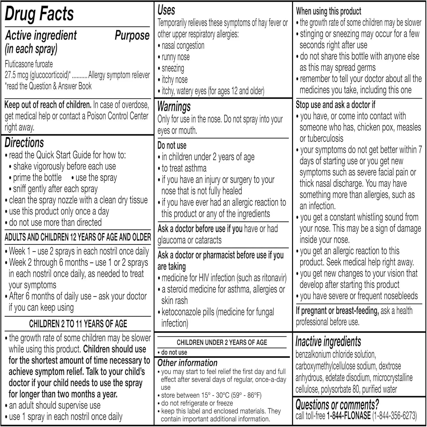 Flonase Sensimist Allergy Relief Nasal Spray, 120 Sprays Peaceful Pleasures Health and Wellness