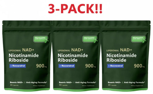 Nicotinamide Riboside Liposomal NAD+ Booster 3-Pack | NMN & Resveratrol Supplement Peaceful Pleasures