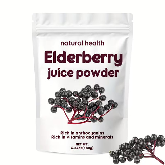 Elderberry Juice Powder 6.34oz – Natural Freeze-Dried Fruit Powder Peaceful Pleasures
