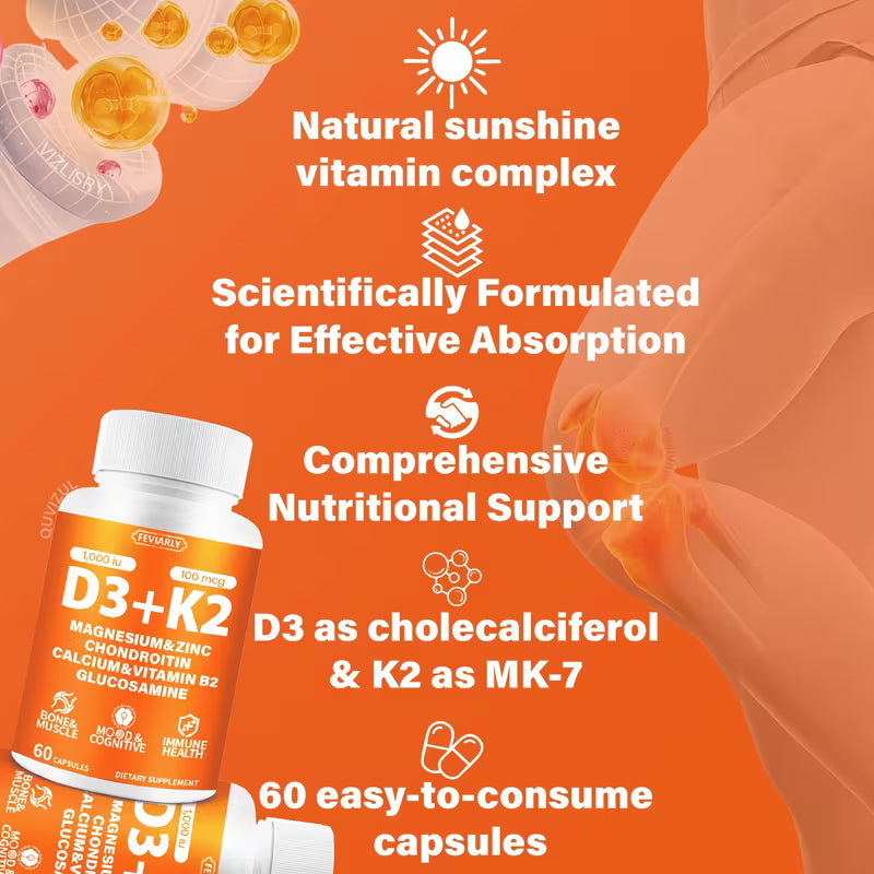 Vitamin D3 K2 Supplement Capsules Peaceful Pleasures