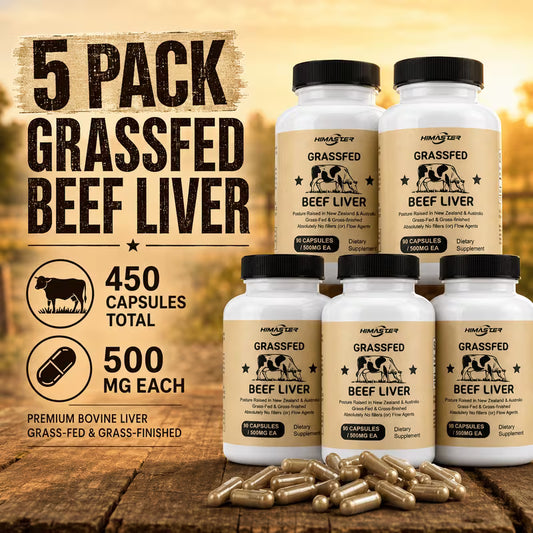 Himaster Grassfed Beef Liver Capsules for Health Support Vitamins & Supplements Peaceful Pleasures