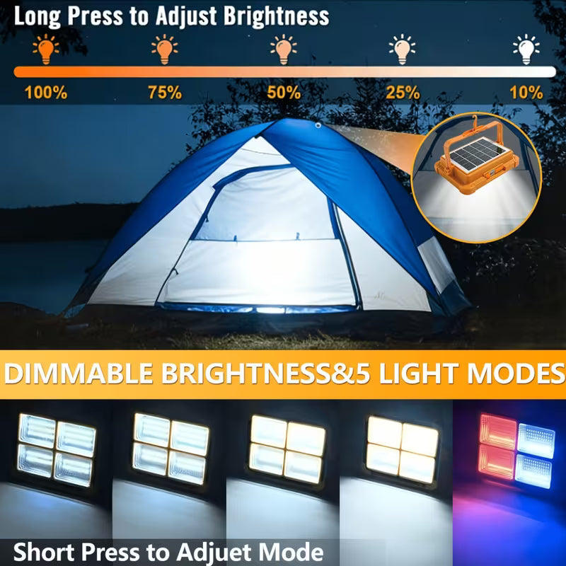 Portable Solar Camping Light – USB Rechargeable LED Peaceful Pleasures
