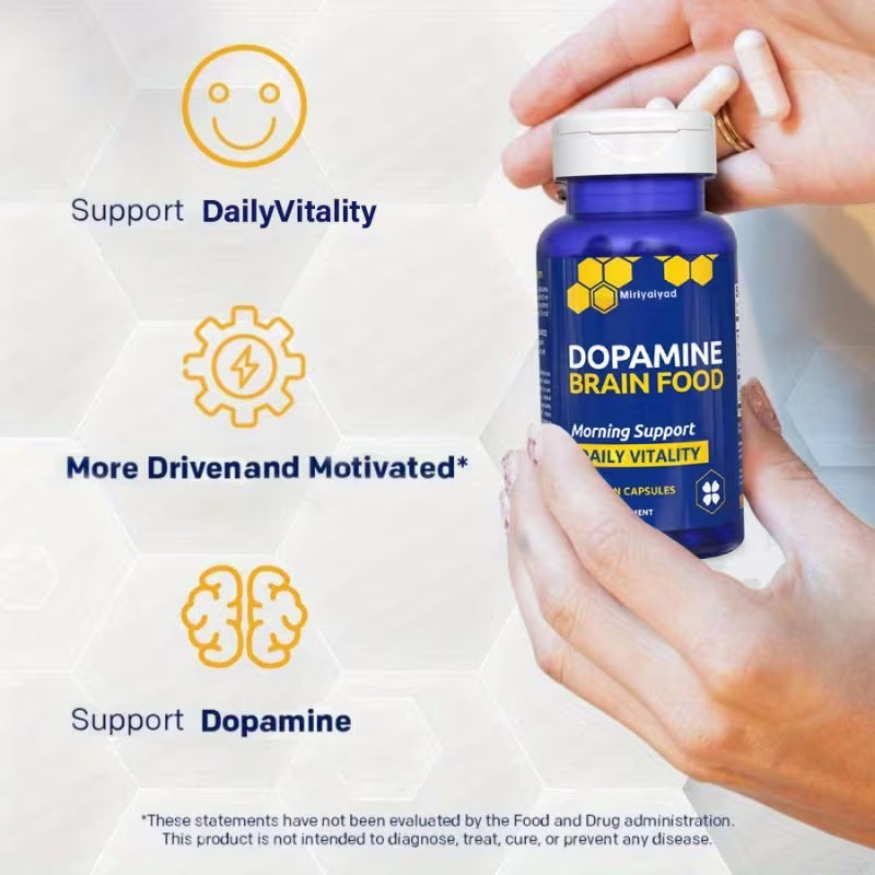 Dopamine Brain Food Support Supplement – Morning & Daily Vitality Peaceful Pleasures