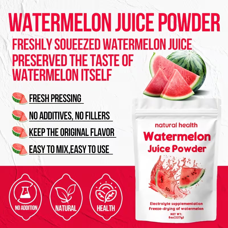 Natural Watermelon Juice Powder Freeze-Dried | Vitamin C | 8oz Peaceful Pleasures