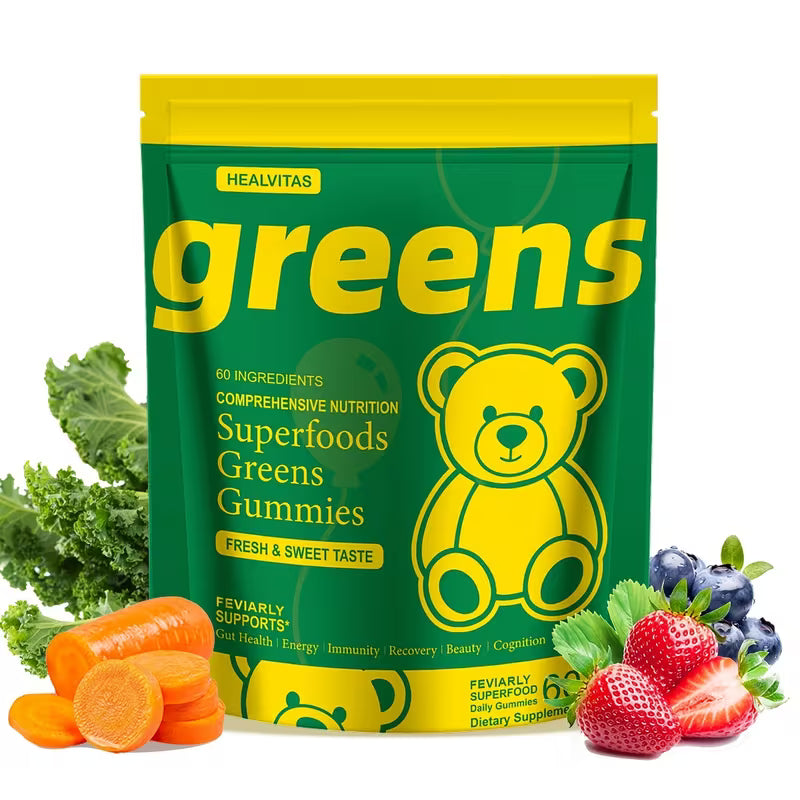 Daily Superfood Greens Gummies for Health Multivitamins