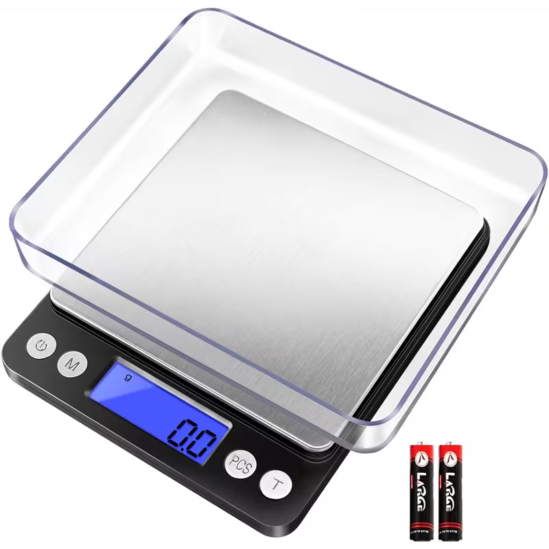 Digital Kitchen Scale 3000G/0.1G | 6 Modes, LCD, 2 Trays Peaceful Pleasures