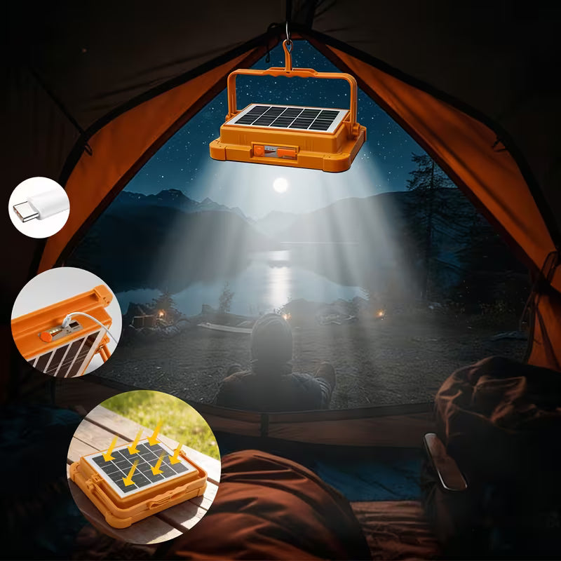 Portable Solar Camping Light – USB Rechargeable LED Peaceful Pleasures
