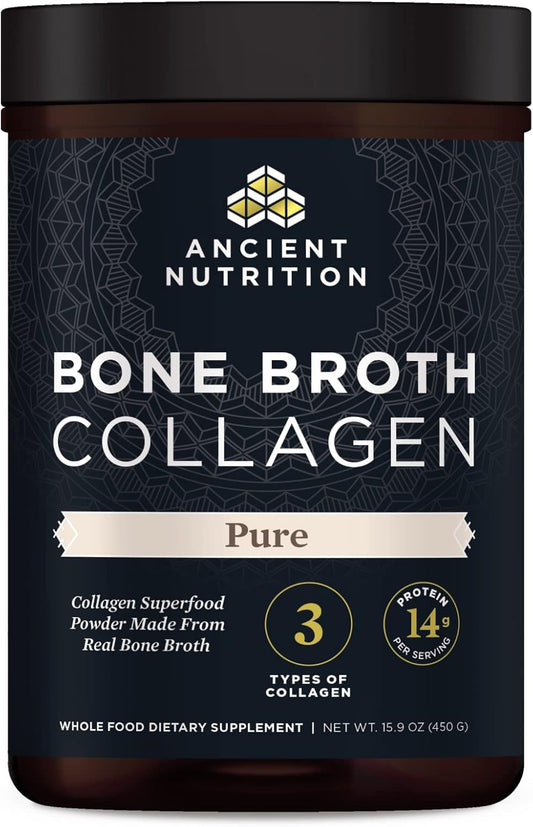 Ancient Nutrition Bone Broth Collagen container on a white background