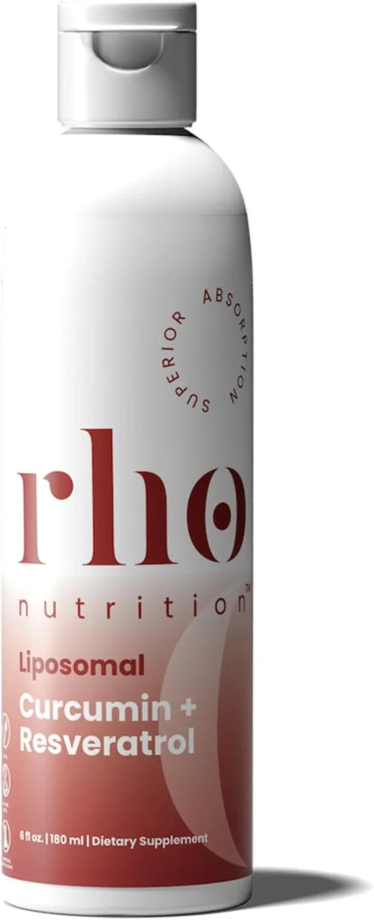 Rho Nutrition Liposomal Curcumin + Resveratrol, 6 fl oz (180 ml) – Ultra High Absorption Liquid Supplement Peaceful Pleasures Health and Wellness
