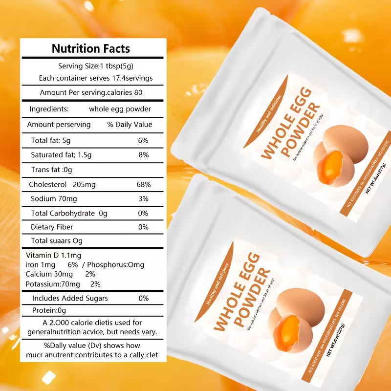 Whole Egg Powder 8oz for Baking and Cooking Food & Pantry Peaceful Pleasures