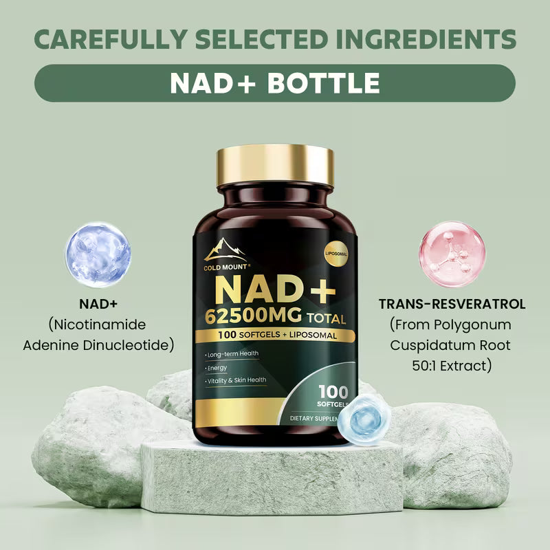 NAD+ Supplement 62500mg | Nicotinamide Riboside & Trans-Resveratrol Peaceful Pleasures