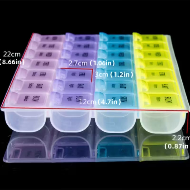 Compact Medicine Organizer - Pill Container for Travel & Home Peaceful Pleasures