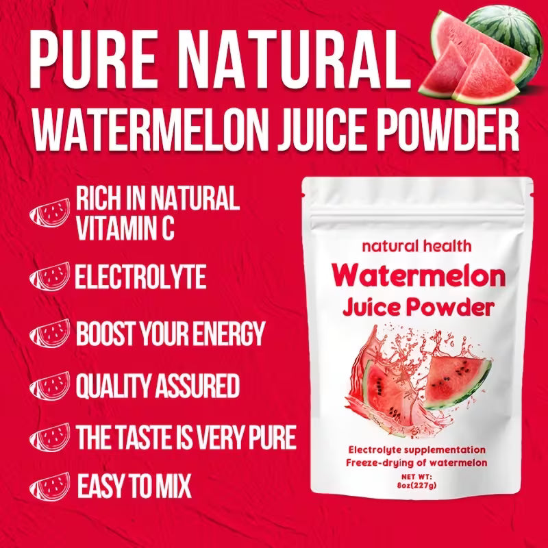 Natural Watermelon Juice Powder Freeze-Dried | Vitamin C | 8oz Peaceful Pleasures
