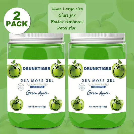 Sea Moss Gel 2-Pack – Green Apple | 92 Minerals & Prebiotics Peaceful Pleasures