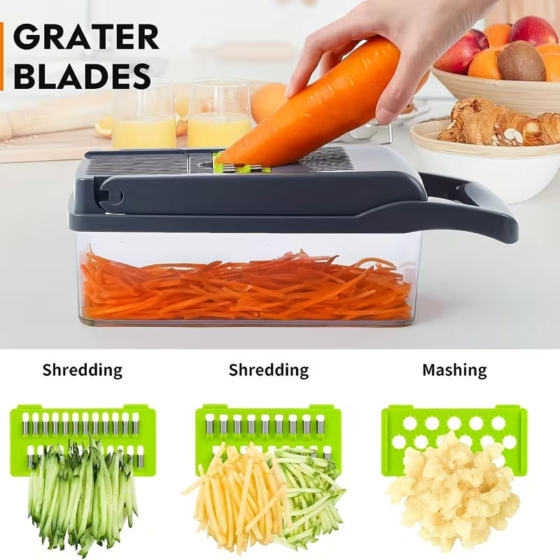 14-in-1 Multifunctional Vegetable Chopper with Container Peaceful Pleasures