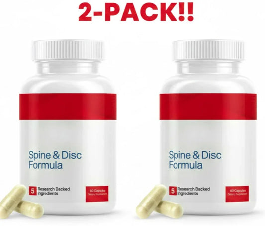 Spinal & Disc Health Supplement – Calcium, Magnesium, Collagen – 2-Pack Peaceful Pleasures