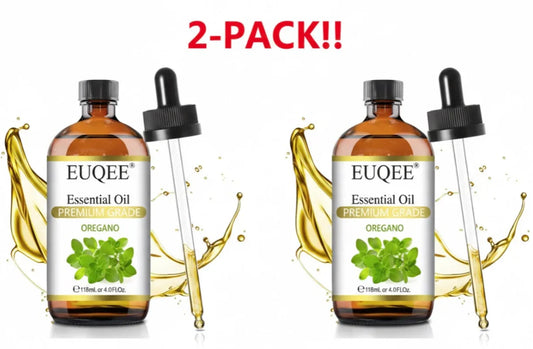 EUQEE Oregano Essential Oil 118ml/4fl.oz – 2 Pack Peaceful Pleasures