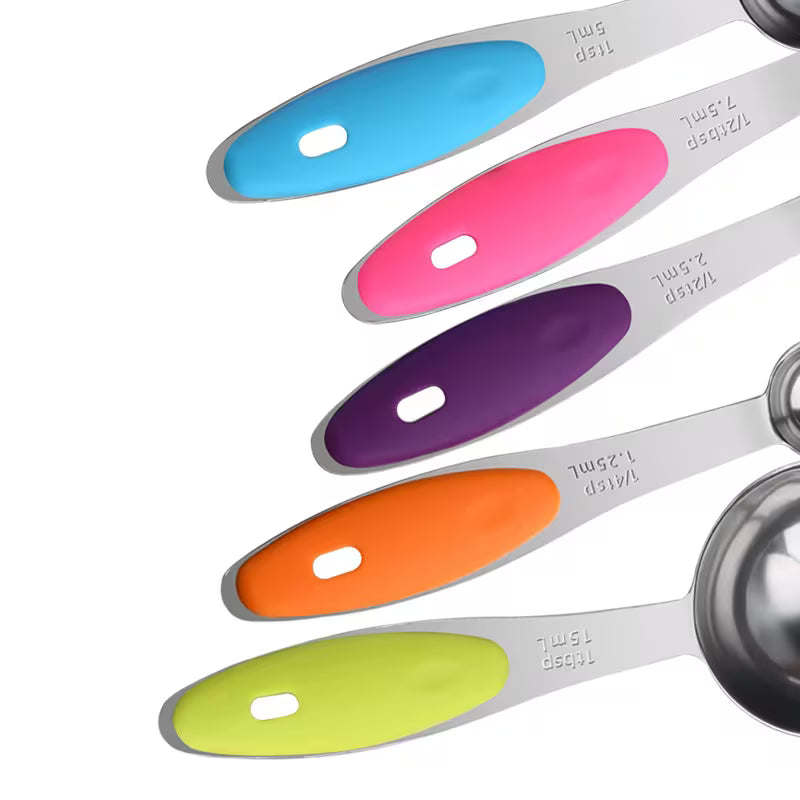 430 Stainless Steel 5-Piece Measuring Spoon & Cup Set Peaceful Pleasures