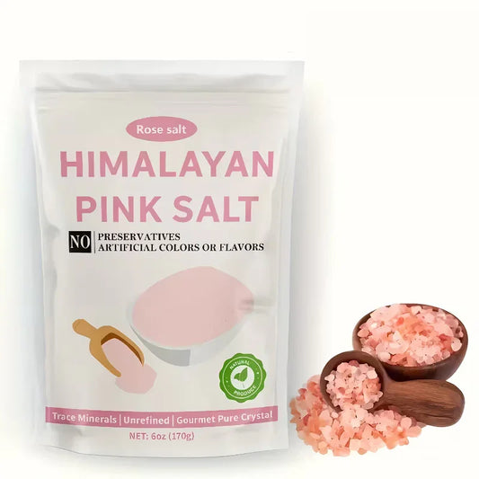 Pink Himalayan Salt 6oz Coarse Grain – Grinder Refill & Bath Peaceful Pleasures