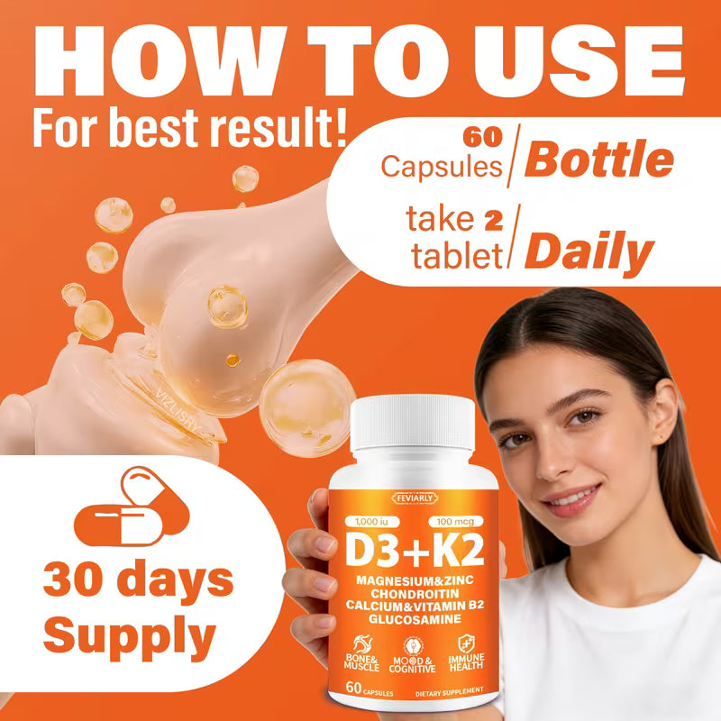Vitamin D3 K2 Supplement Capsules Peaceful Pleasures