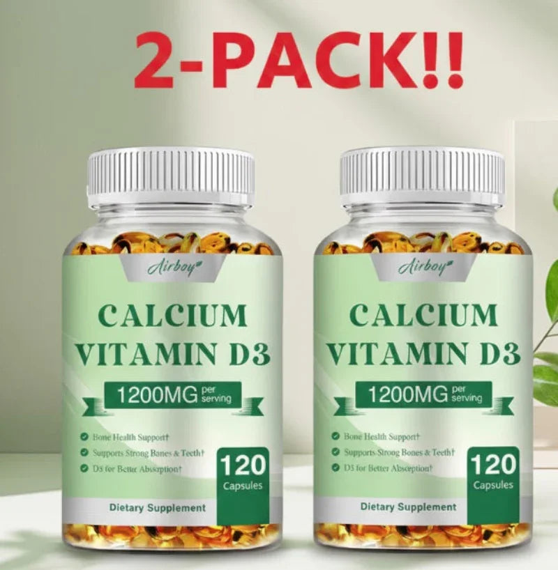 Calcium Vitamin D3 – Bone Health Support, Strong Bones And Teeth, D3 for Better Absorption – 120pcs (2-Pack) Peaceful Pleasures