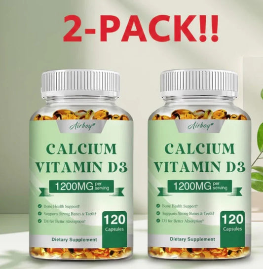 Calcium Vitamin D3 – Bone Health Support, Strong Bones And Teeth, D3 for Better Absorption – 120pcs (2-Pack) Peaceful Pleasures