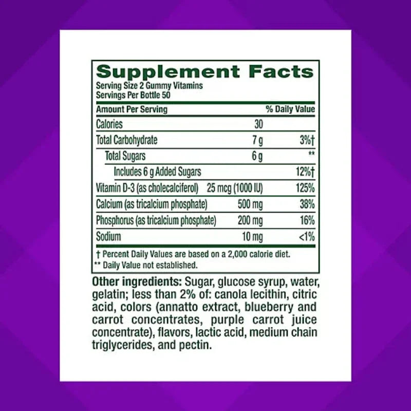 Vitafusion Calcium Gummy Vitamins Fruit And Cream Flavored Chewable Calcium Vitamins - 100 Count Vitafusion Calcium Gummy Vitamins Fruit And Cream Flavored Chewable Calcium Vitamins - 100 Count