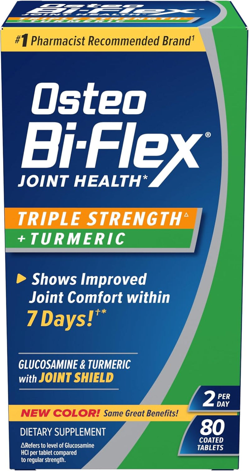 Osteo Bi-Flex joint health supplement box with blue and green design