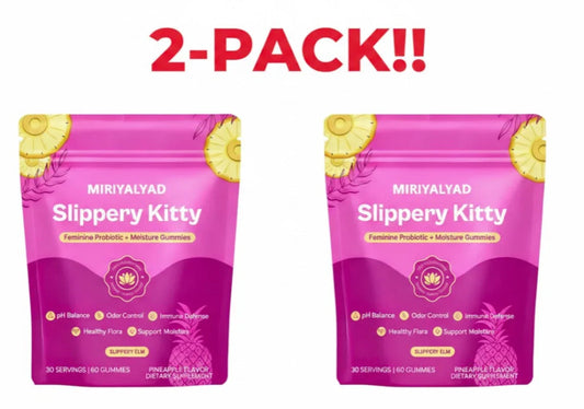 Slippery Kitty Feminine Probiotic Gummies – 2-Pack (120 Count | 60-Day Supply) Peaceful Pleasures